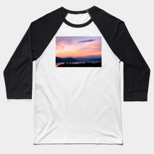 Sunset Sky Above Okanagan Lake Baseball T-Shirt